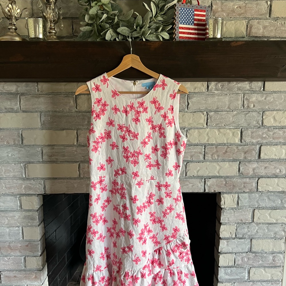 Draper James Women’s Linen Party Dress Floral Like New 6